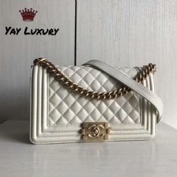 le boy bag caviar leather gold